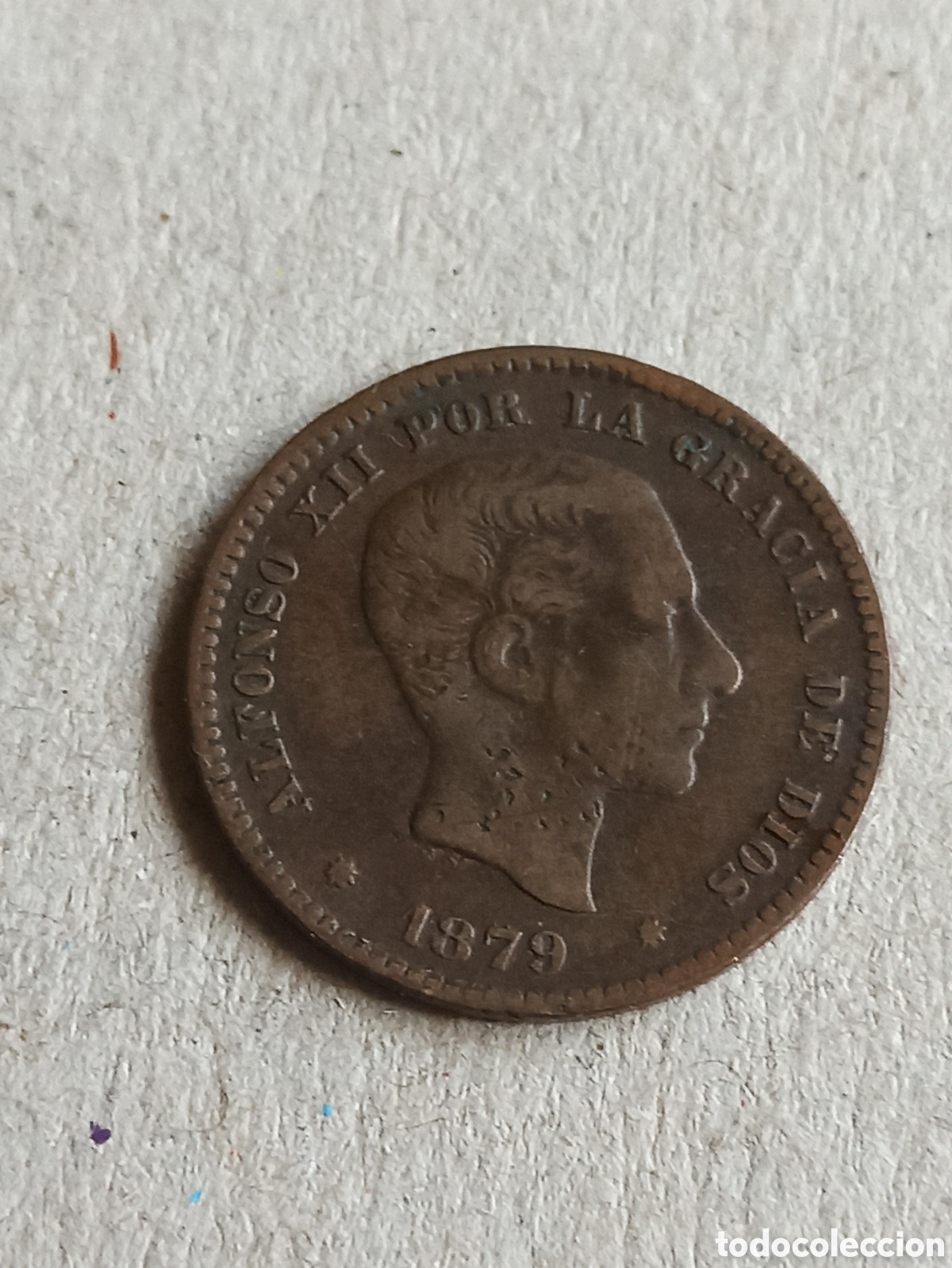 Monedas de Espa&ntilde;a: Moneda 5 C&eacute;ntimos 1879 OM Alfonso XII - Foto 2