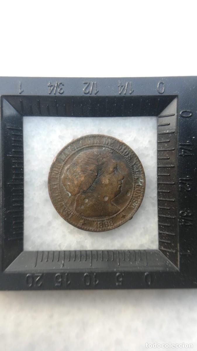 Monedas de Espa&ntilde;a: ISABEL II ESPA&Ntilde;A 1868 1 CENTIMO DE ESCUDO - Foto 1
