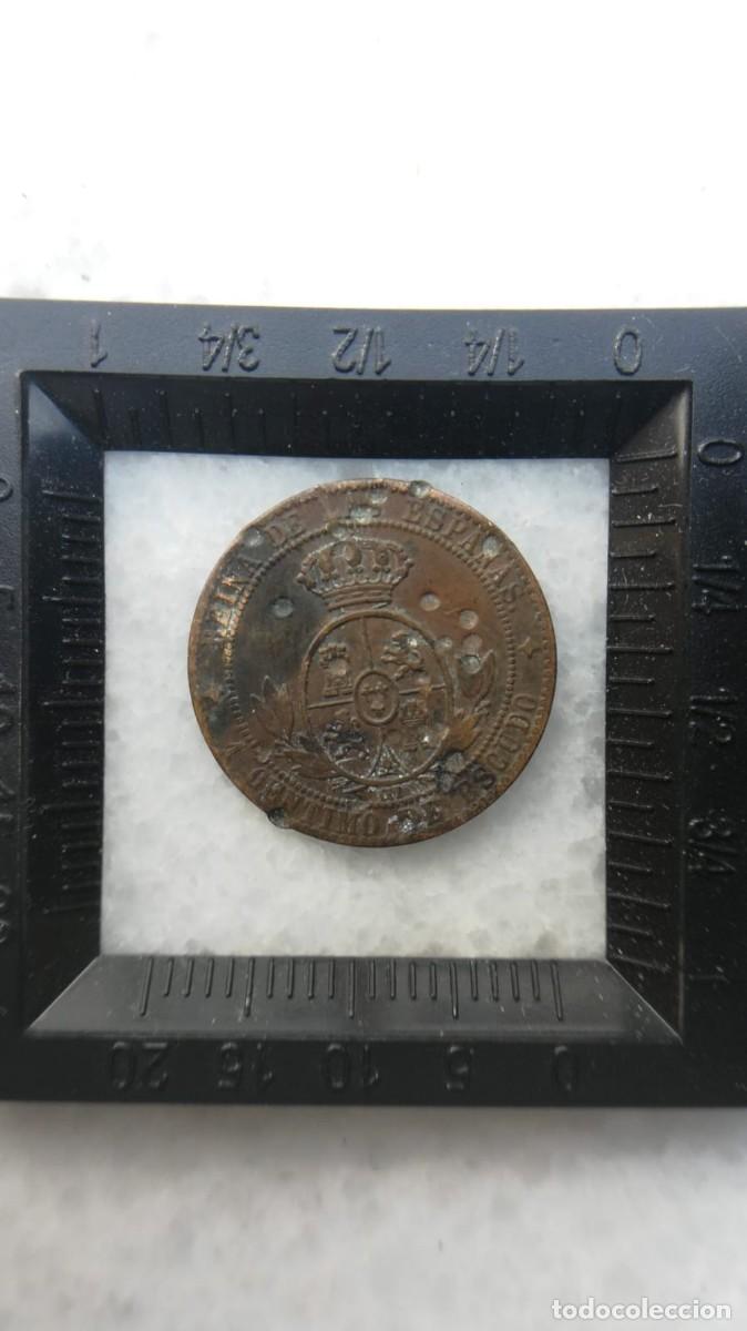 Monedas de Espa&ntilde;a: ISABEL II ESPA&Ntilde;A 1868 1 CENTIMO DE ESCUDO - Foto 2