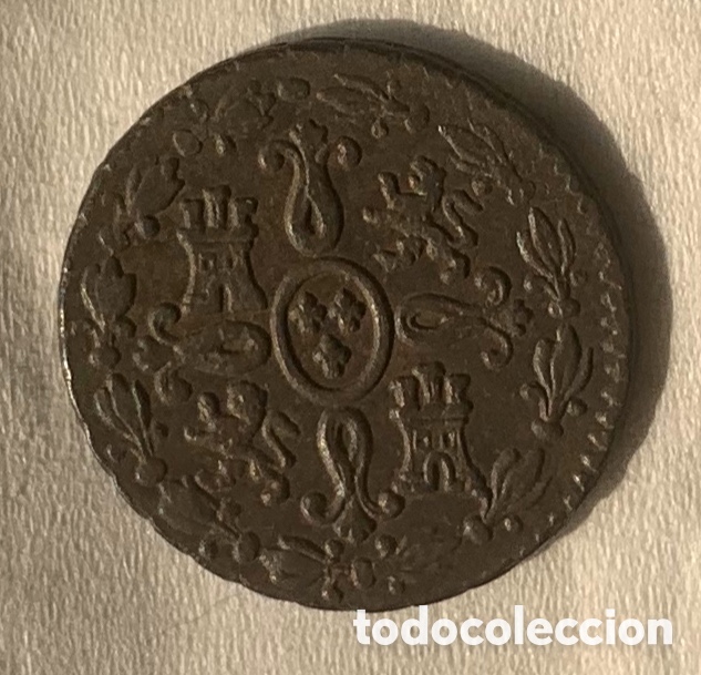 Monedas de Espa&ntilde;a: Fernando VII 2 maravedies 1832 Segovia - Foto 2