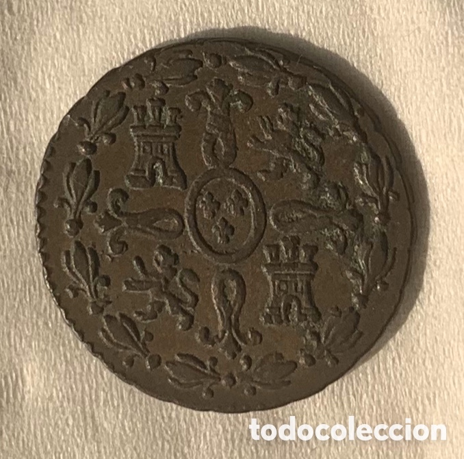 Monedas de Espa&ntilde;a: Fernando VII 2 maravedies 1833 Segovia - Foto 2