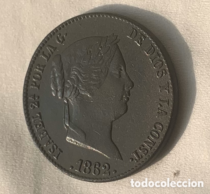 Monedas de Espa&ntilde;a: Isabel II 25 c&eacute;ntimos 1862 Segovia - Foto 1