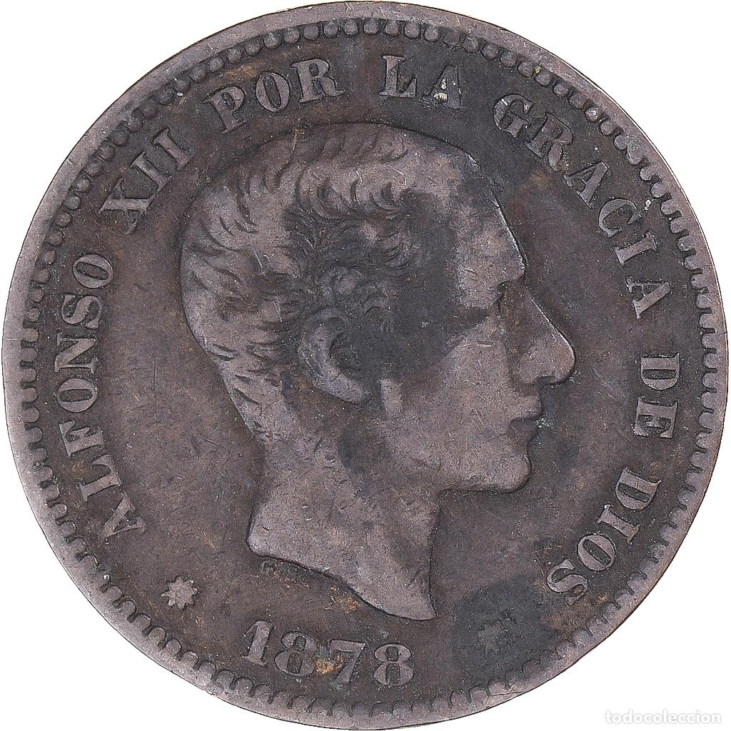 Monedas de Espa&ntilde;a: [#1335085] Moneda, Espa&ntilde;a, 5 Centimos, 1878 - Foto 1