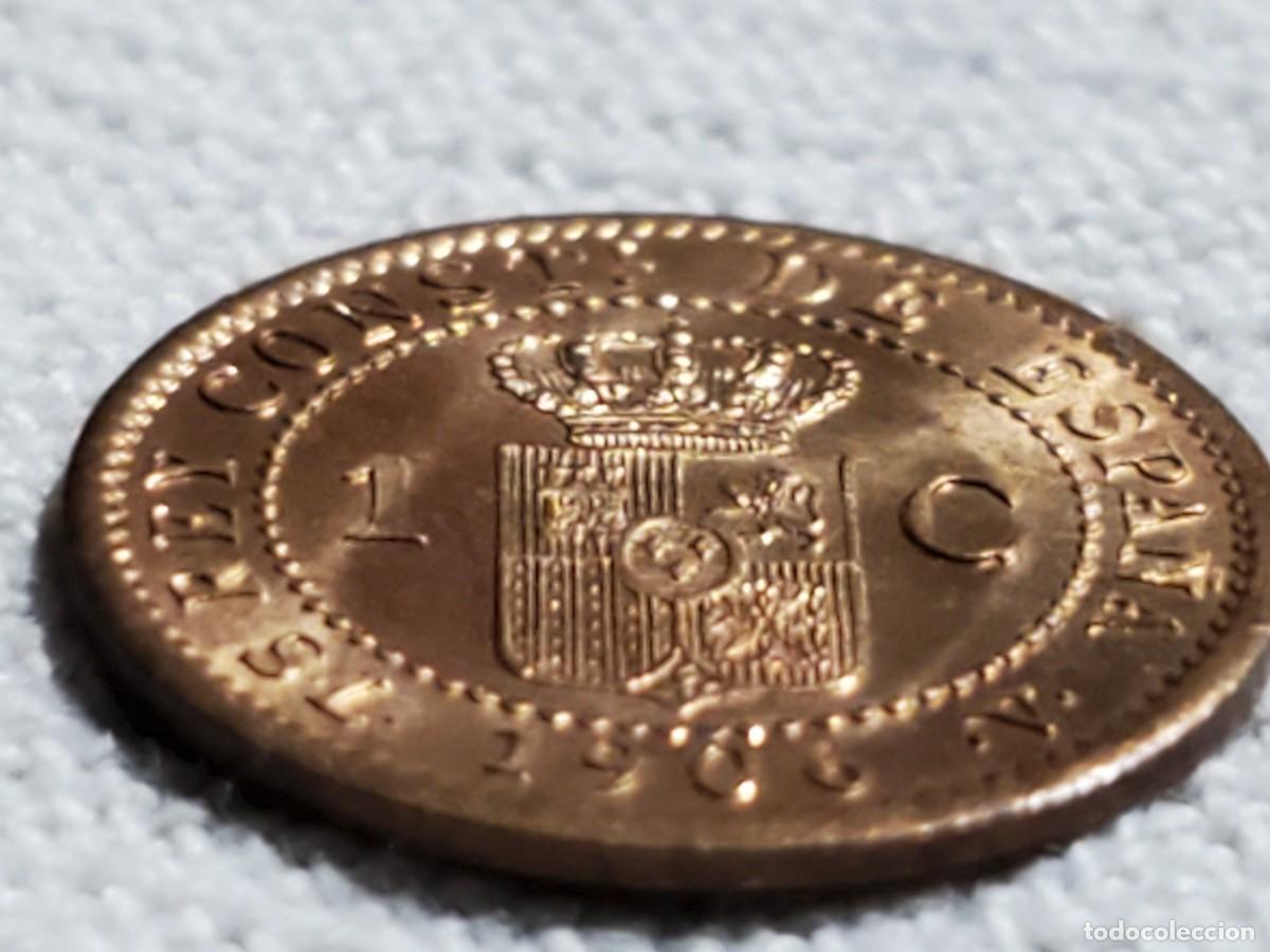 Monedas de Espa&ntilde;a: 1 c&eacute;ntimo 1906 *6- Sin Circular - SC - moneda cobre de Alfonso XIII - Foto 4