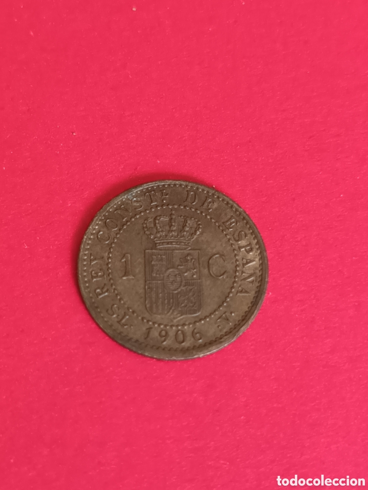 Monedas de Espa&ntilde;a: ALFONSO XIII. 1 C&Eacute;NTIMO DE 1906. *6* MBC+. - Foto 2