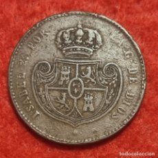 Monedas de España: MONEDA COBRE ISABEL II 2ª MEDIO REAL 5 DECIMAS 1850 SEGOVIA MBC+ ORIGINAL C22