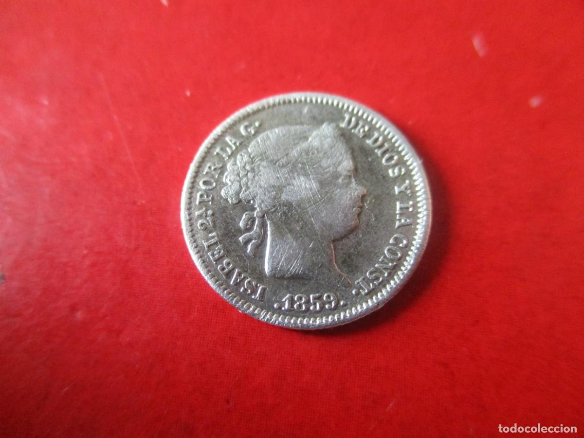 Monedas de Espa&ntilde;a: Isabel II. 1 real Madrid. 1859 - Foto 1
