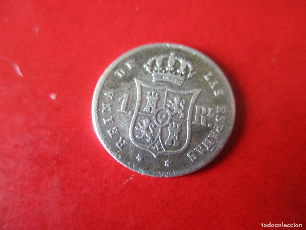 Monedas de Espa&ntilde;a: Isabel II. 1 real Madrid. 1859 - Foto 2