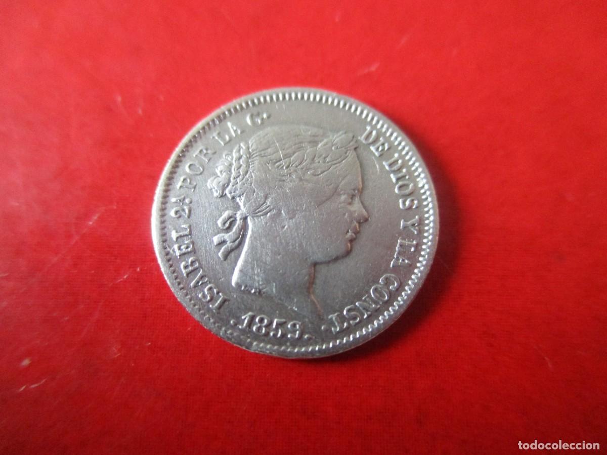 Monedas de Espa&ntilde;a: Isabel II. 1 real Madrid. 1859 - Foto 1