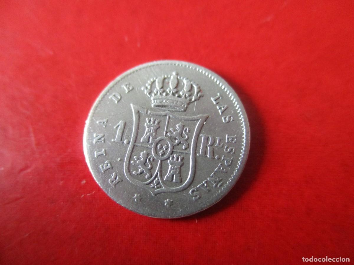 Monedas de Espa&ntilde;a: Isabel II. 1 real Madrid. 1859 - Foto 2