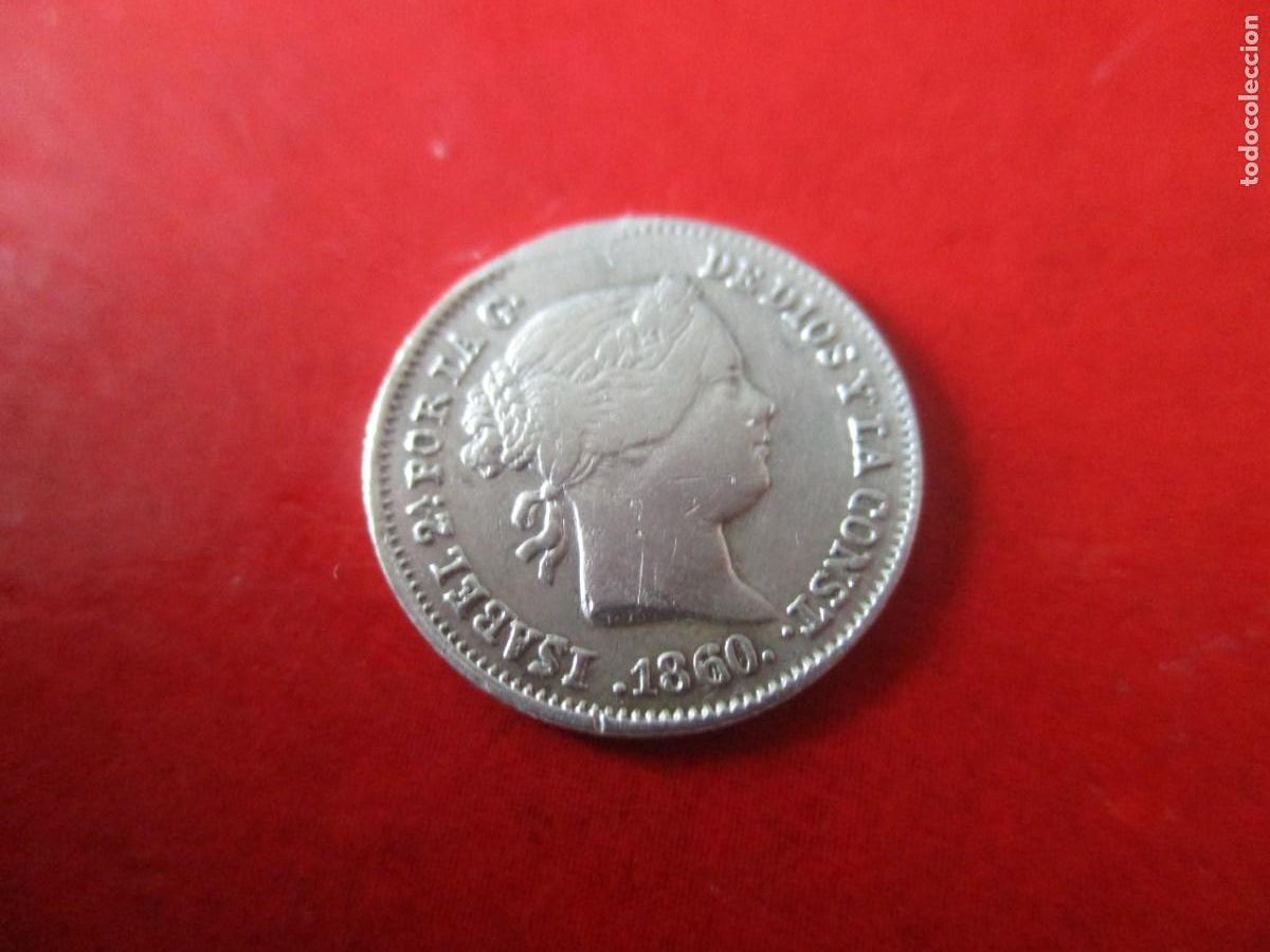 Monedas de Espa&ntilde;a: Isabel II. 1 real Sevilla. 1860 - Foto 1