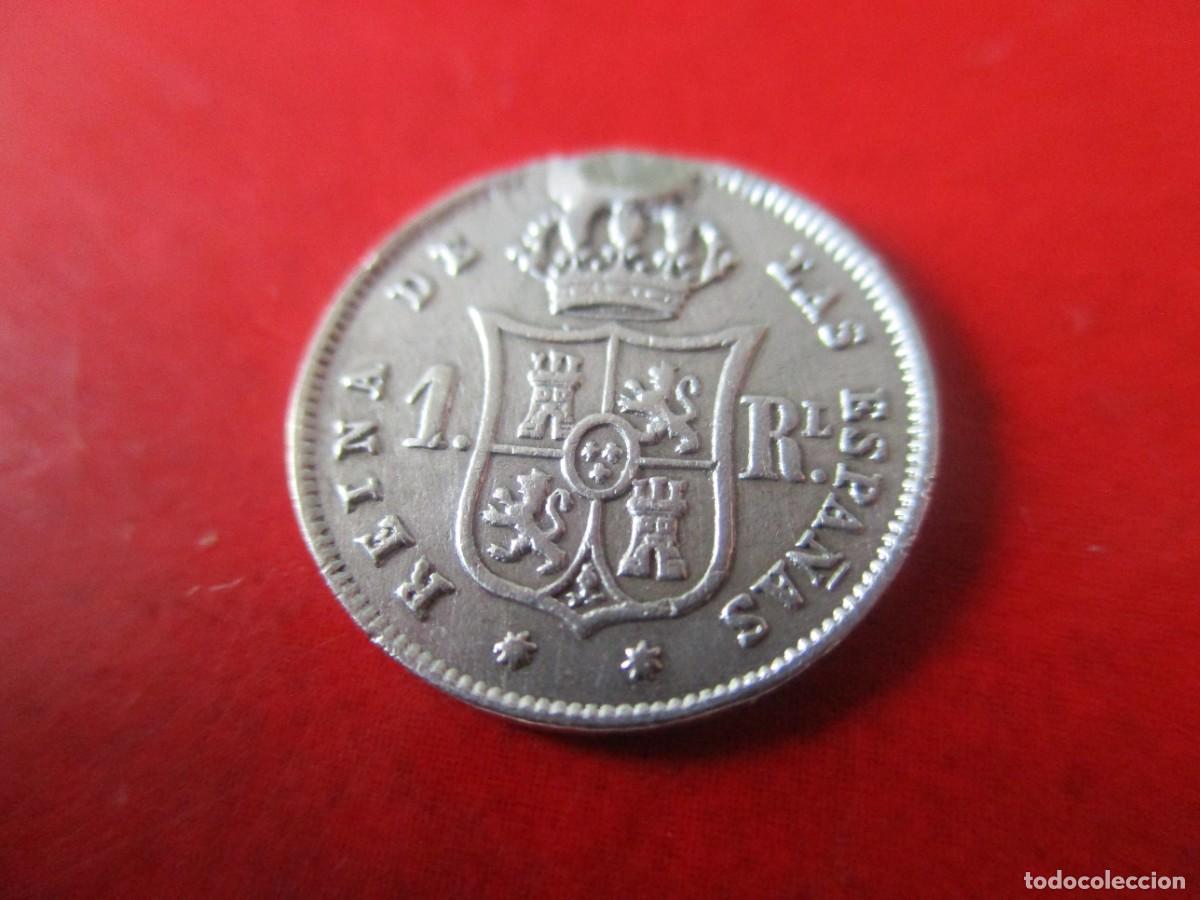 Monedas de Espa&ntilde;a: Isabel II. 1 real Sevilla. 1860 - Foto 2