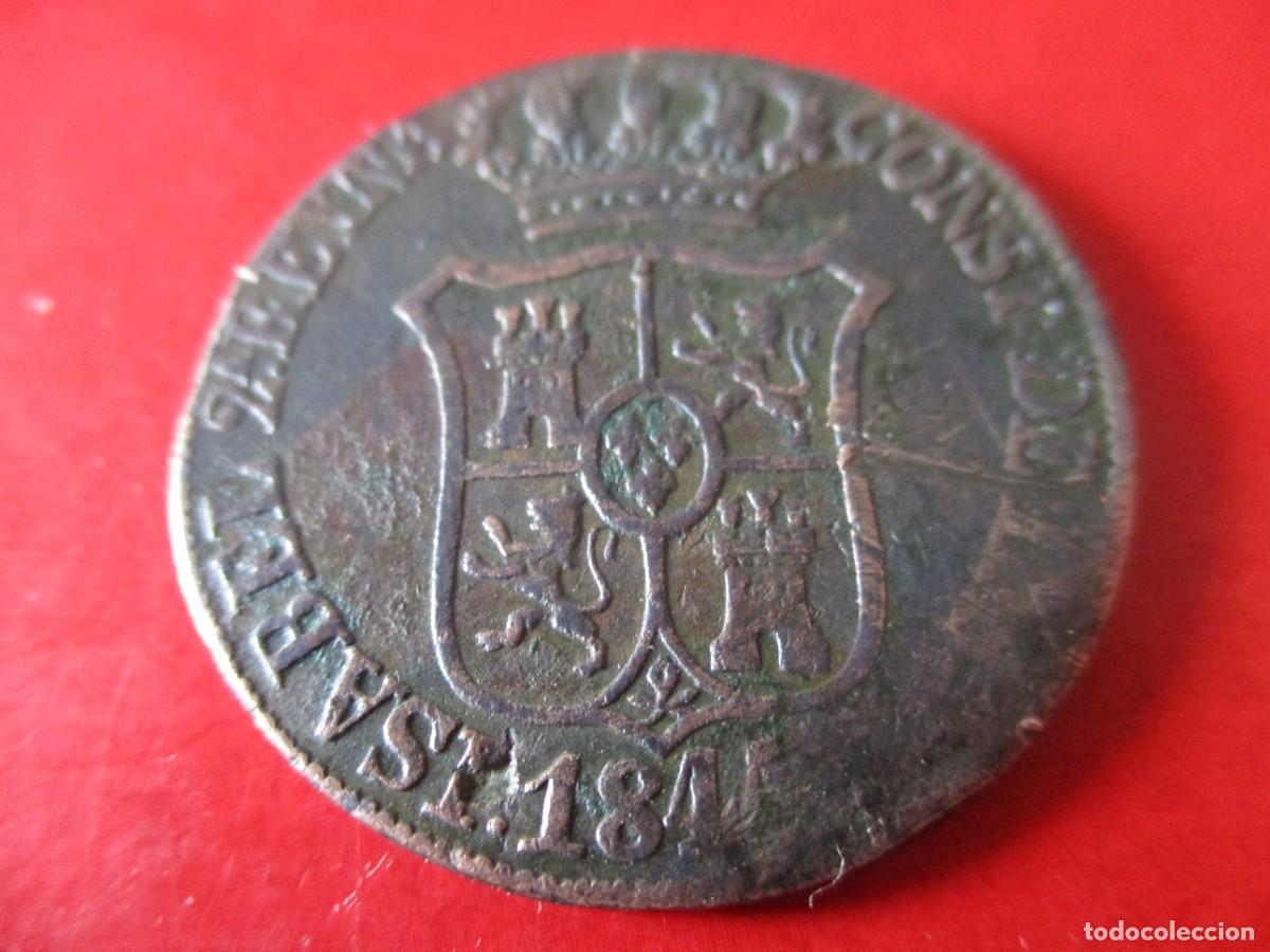 Monedas de Espa&ntilde;a: Isabel II. 6 CUARTOS de Catalu&ntilde;a. 1841 - Foto 2
