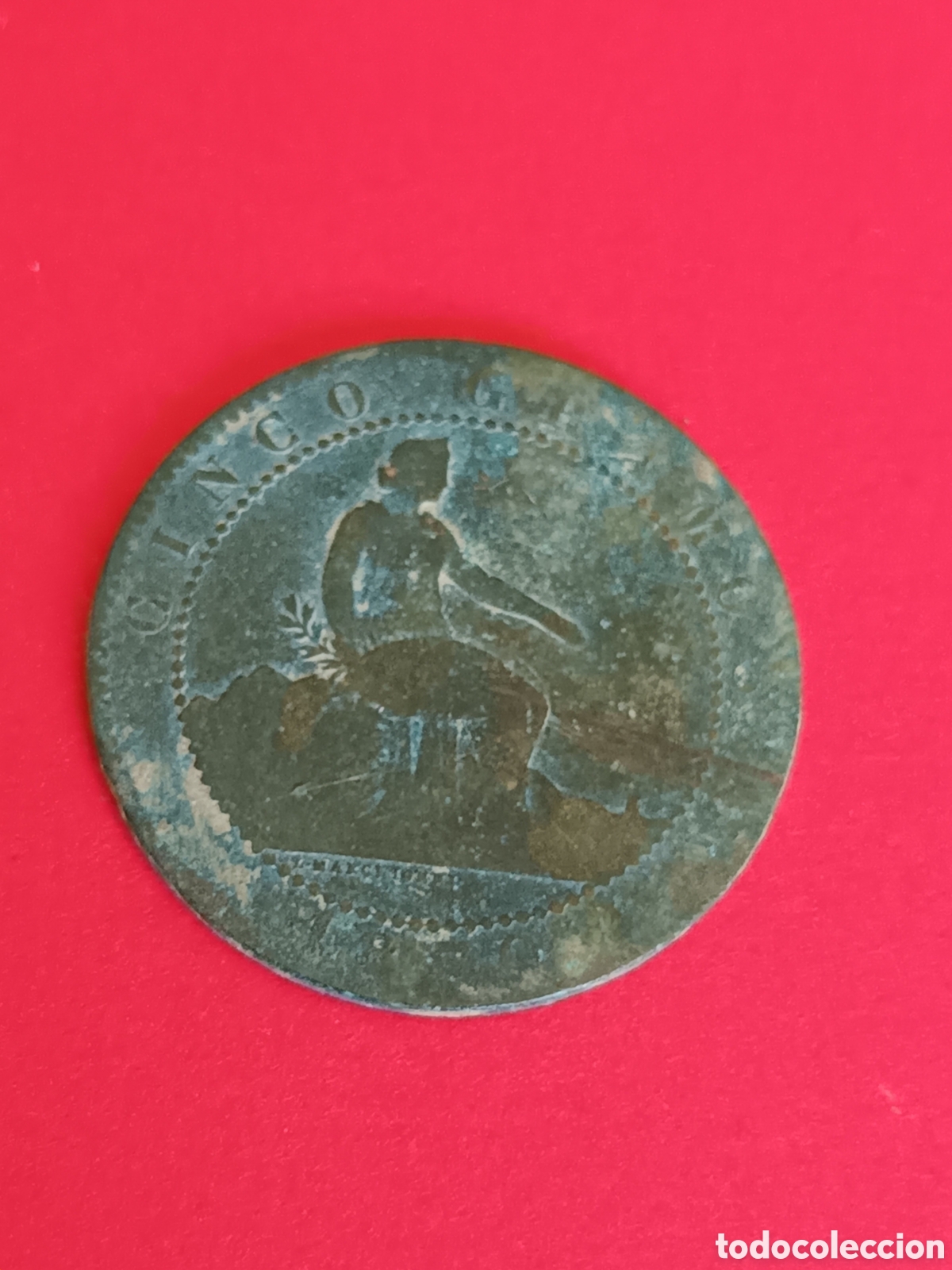 Monedas de Espa&ntilde;a: GOBIERNO PROVISIONAL. 5 C&Eacute;NTIMOS DE 1870. - Foto 2