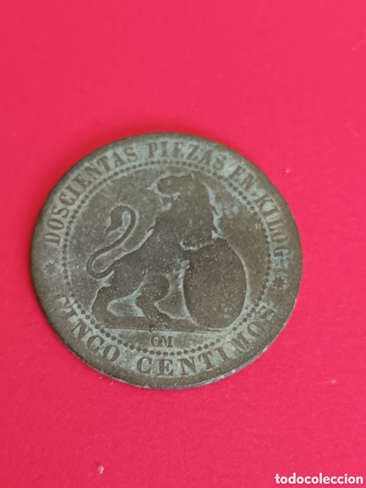 Monedas de Espa&ntilde;a: GOBIERNO PROVISIONAL. 5 C&Eacute;NTIMOS DE 1870. - Foto 1