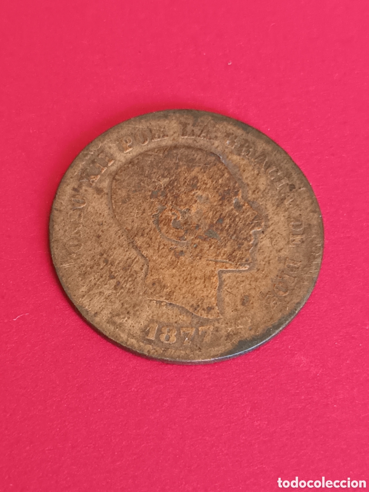 Monedas de Espa&ntilde;a: ALFONSO XII. 5 C&Eacute;NTIMOS DE 1877. - Foto 1