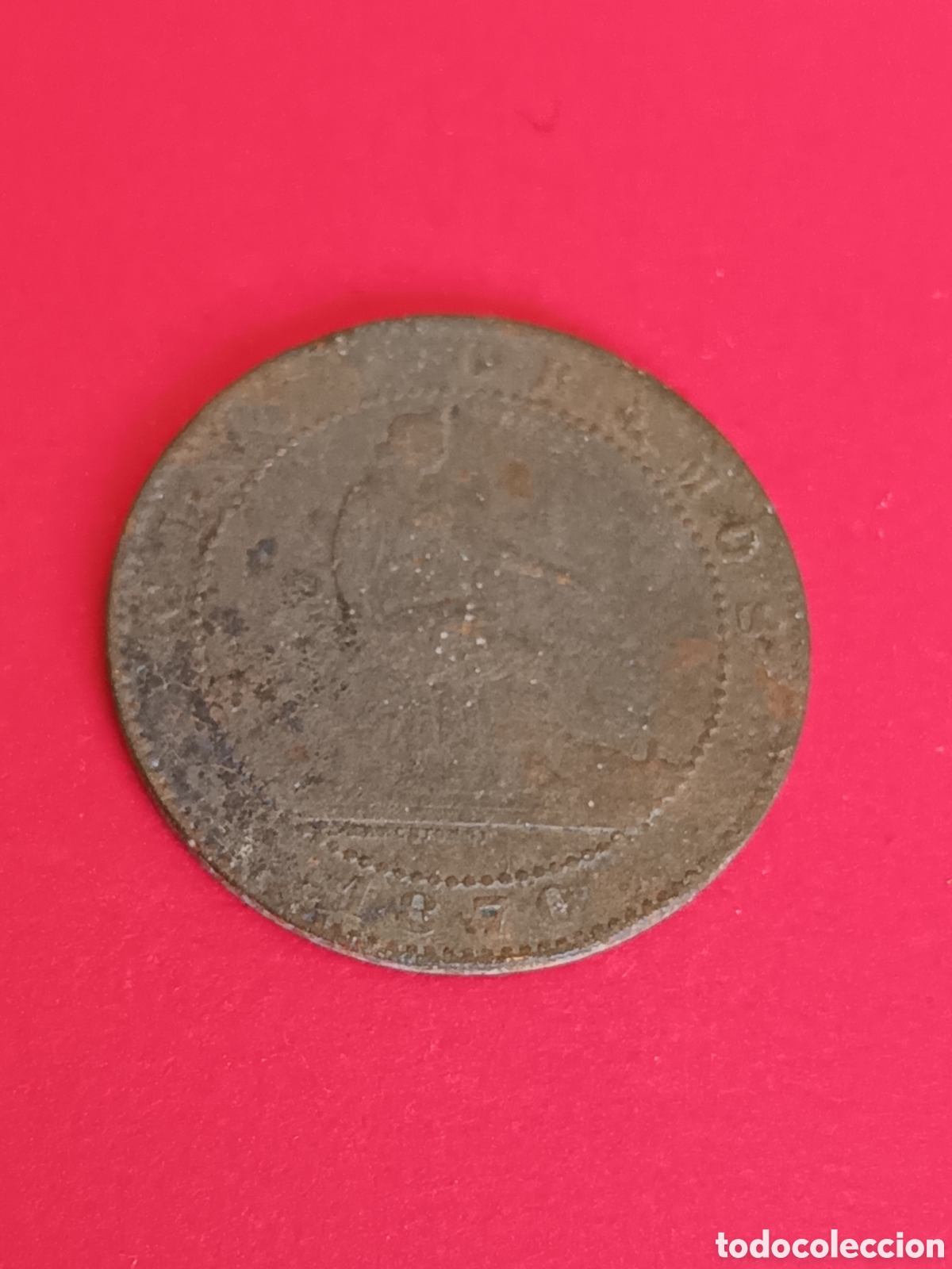 Monedas de Espa&ntilde;a: GOBIERNO PROVISIONAL. 5 C&Eacute;NTIMOS DE 1870. - Foto 2