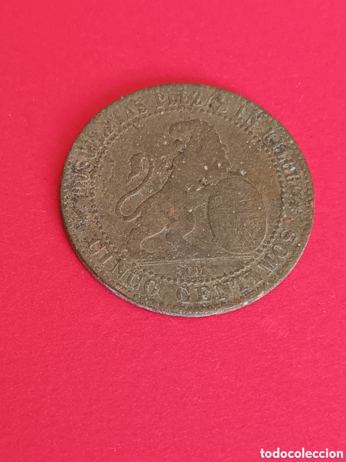 Monedas de Espa&ntilde;a: GOBIERNO PROVISIONAL. 5 C&Eacute;NTIMOS DE 1870. - Foto 1