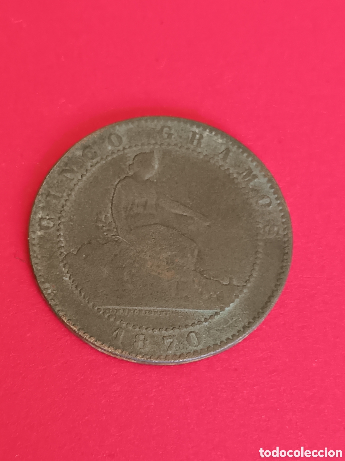 Monedas de Espa&ntilde;a: GOBIERNO PROVISIONAL. 5 C&Eacute;NTIMOS DE 1870. - Foto 2