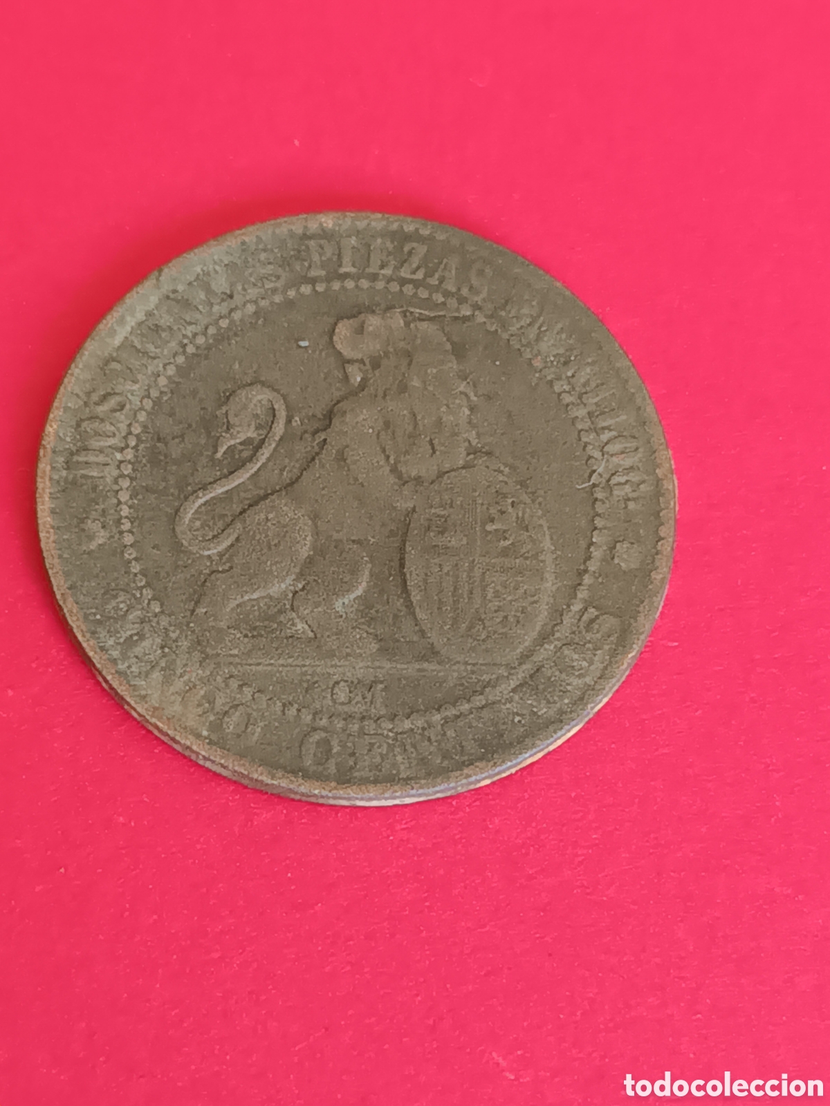 Monedas de Espa&ntilde;a: GOBIERNO PROVISIONAL. 5 C&Eacute;NTIMOS DE 1870. - Foto 1