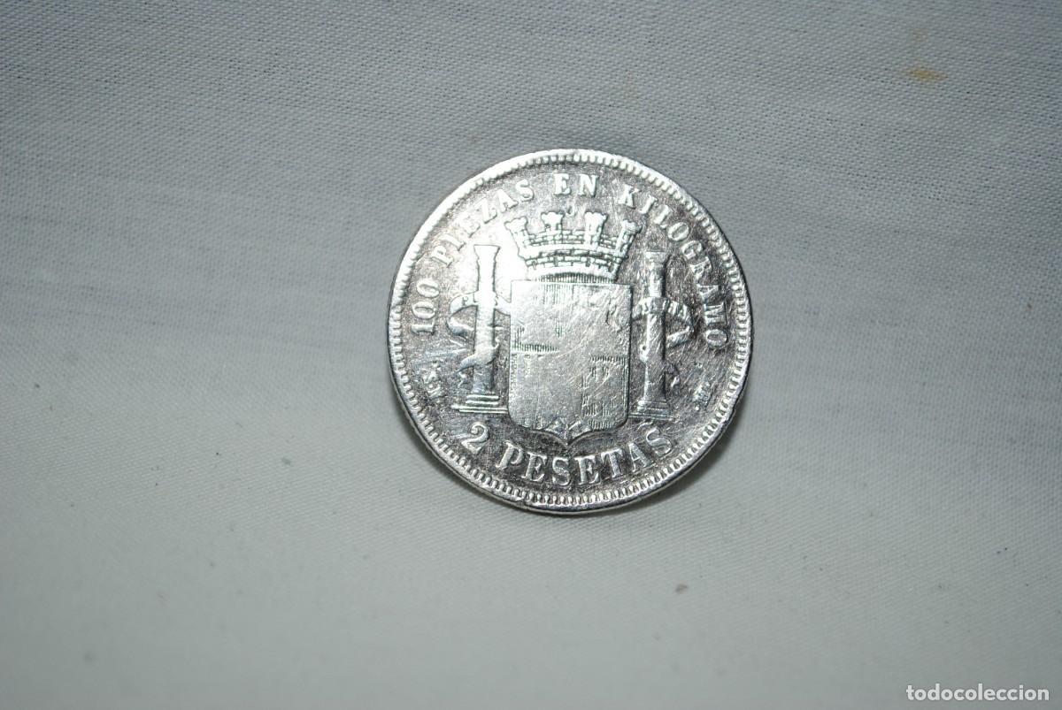 Monedas de Espa&ntilde;a: MONEDA DE DOS PESETAS 1870 , ESPA&Ntilde;A . - Foto 2