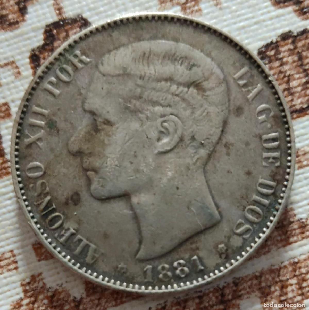 Monedas de Espa&ntilde;a: 5 PESETAS ALFONSO XII. - Foto 1