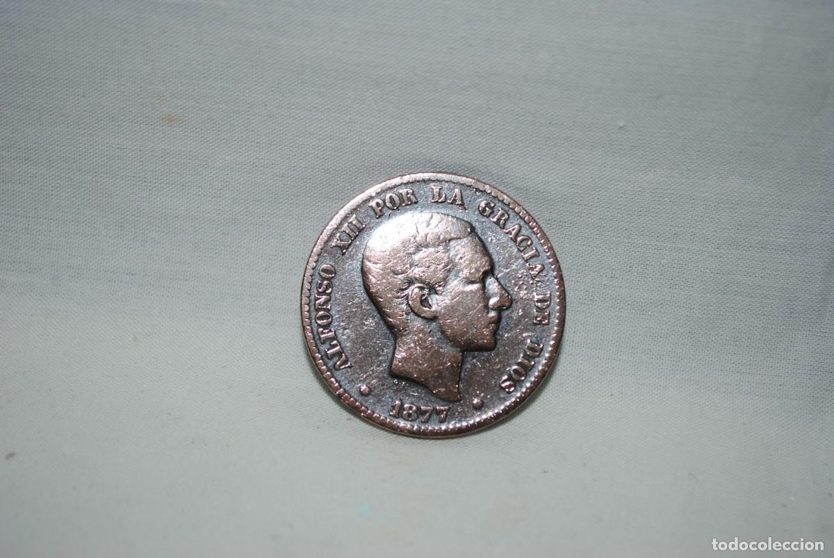 Monedas de Espa&ntilde;a: ALFONSO XII , MONEDA DE 10 CENTIMOS 1877 - Foto 1