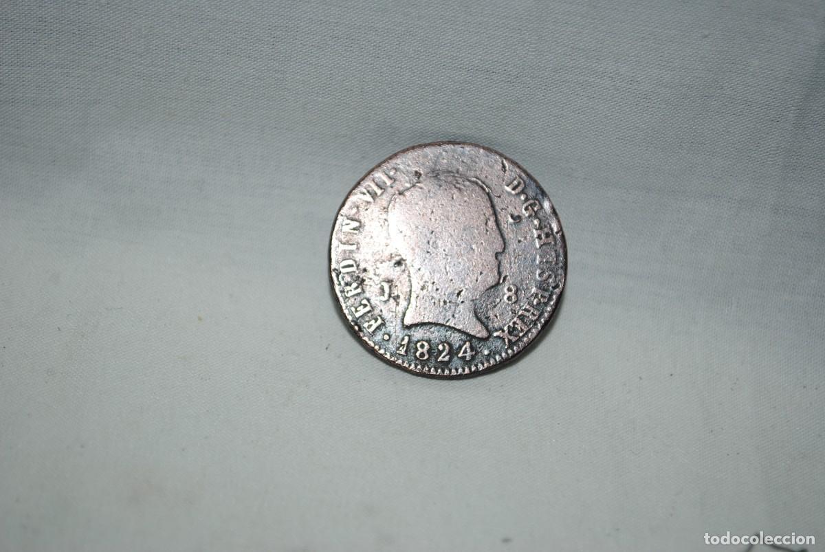 Monedas de Espa&ntilde;a: FERNANDO VII , OCHO MARAVEDIES 1824 . - Foto 1