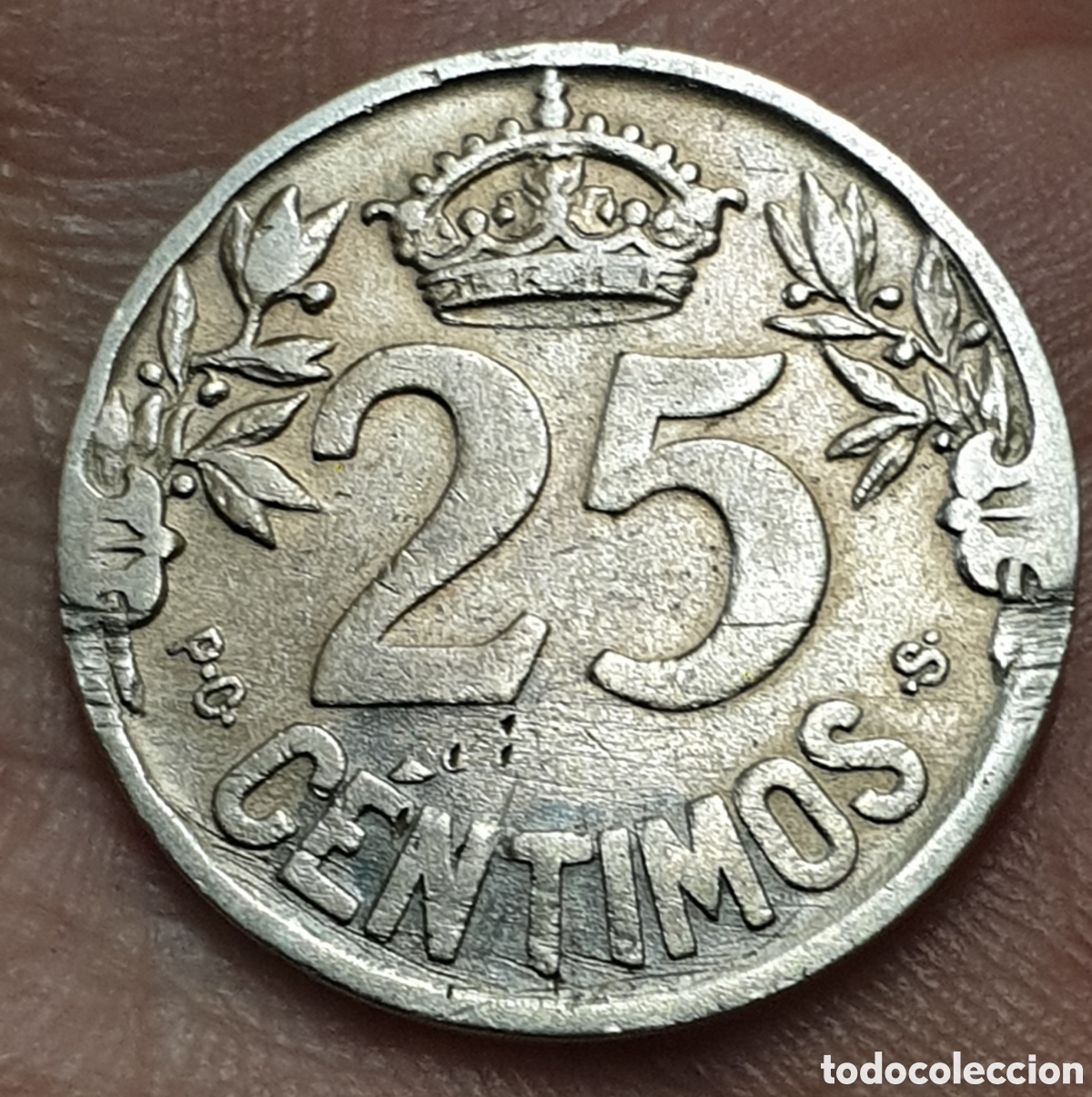 Monedas de Espa&ntilde;a: Moneda Espa&ntilde;a Alfonso XIII 25 c&eacute;ntimos 1925 - Foto 2