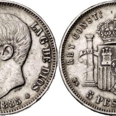 Monedas de España: 5 PESETAS ALFONSO XII 1885*18-87 MS.M.
