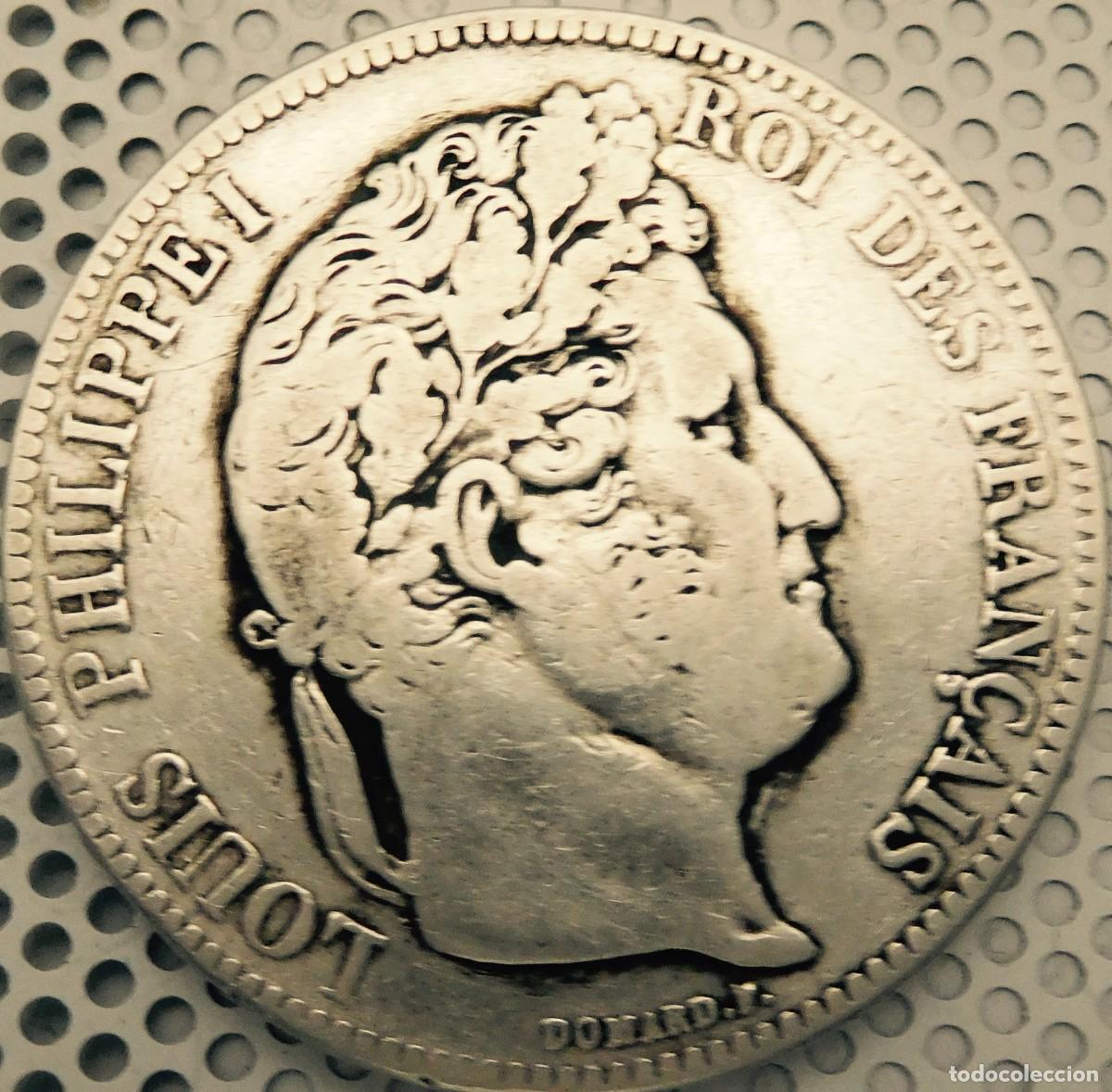 Monedas de Espa&ntilde;a: Moneda de plata de 5 francos, del Louis Phillippe - Foto 1