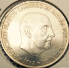 Monedas de España: MONEDA DE PLATA, DE 100 PESETAS, DE FRANCISCO FRANCO, AÑO 1966