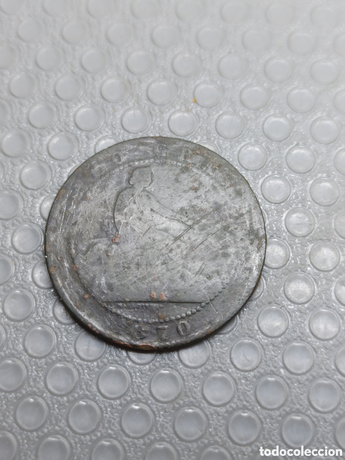 Monedas de Espa&ntilde;a: Moneda de 5 c&eacute;ntimos 1870 - Foto 2