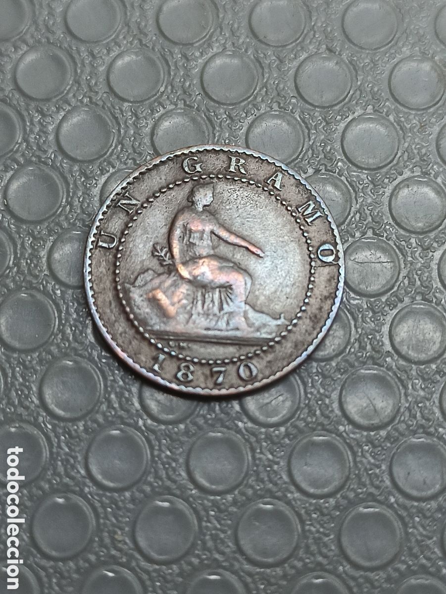 Monedas de Espa&ntilde;a: Moneda 1 c&eacute;ntimo 1870 en buenas condiciones - Foto 1