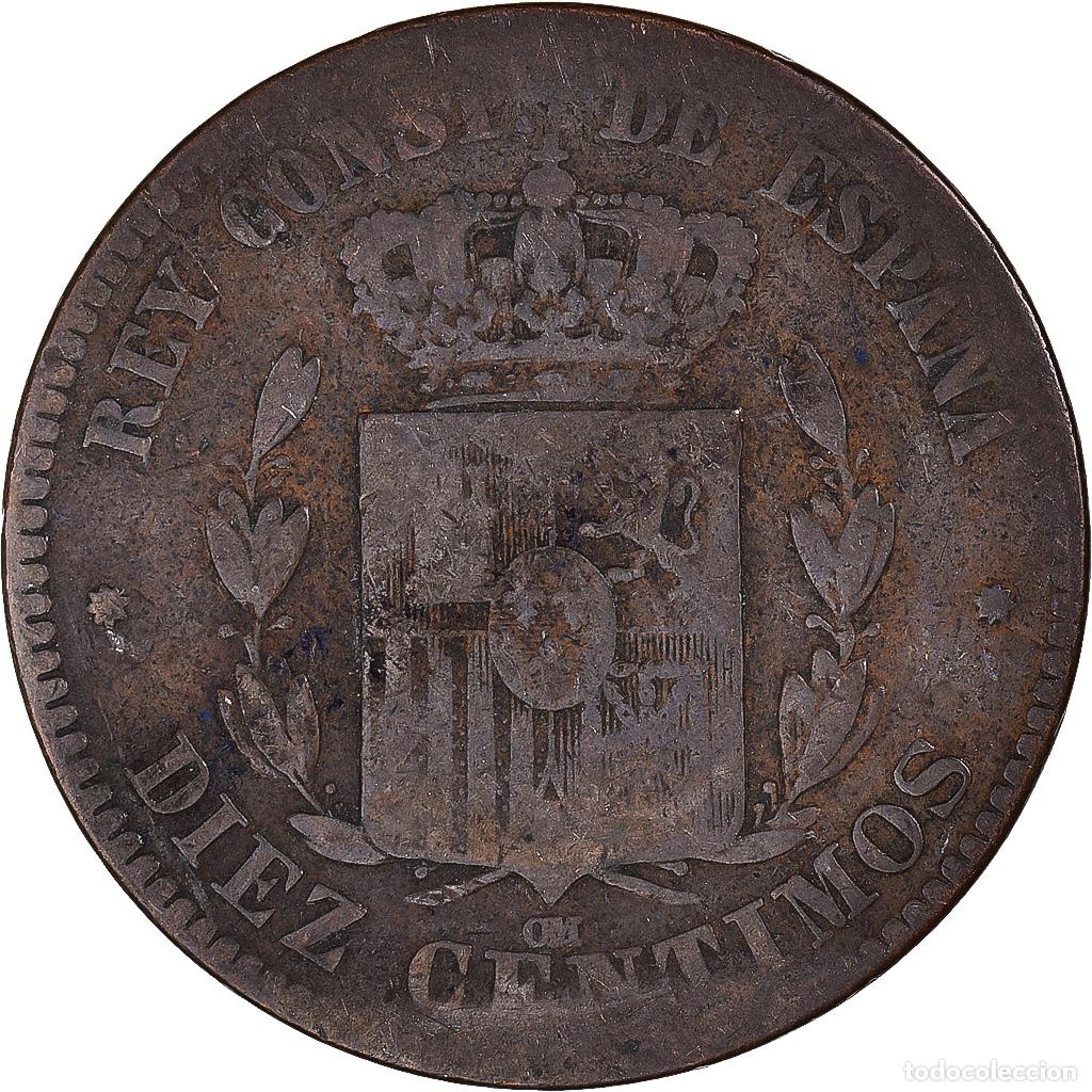 Monedas de Espa&ntilde;a: [#1316687] Moneda, Espa&ntilde;a, 10 Centimos, 1877 - Foto 2