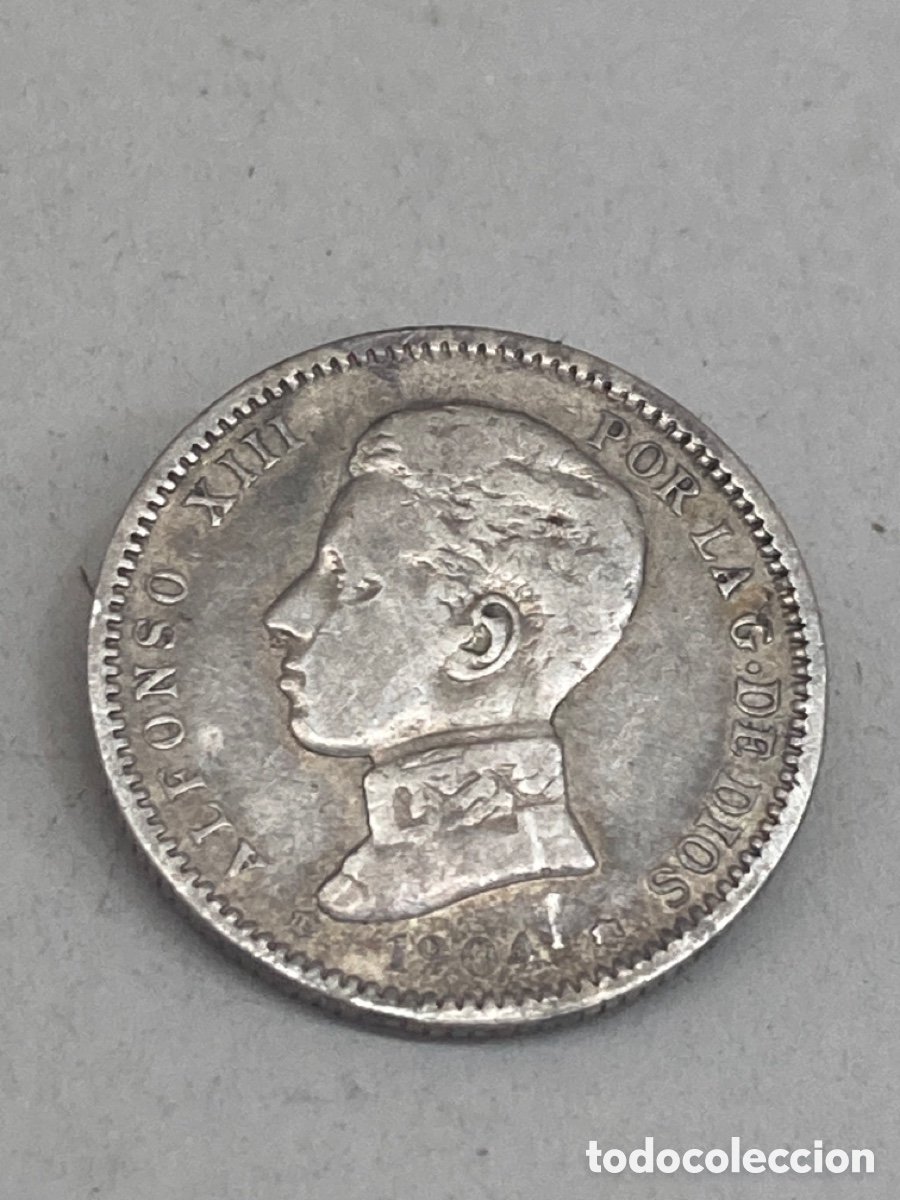 Monedas de Espa&ntilde;a: Moneda 1 peseta 1904 M15 - Foto 1