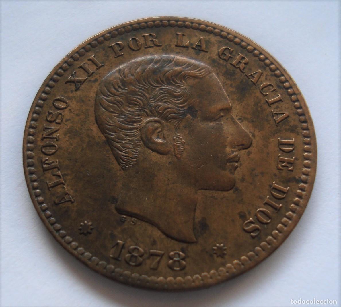 Monedas de Espa&ntilde;a: SPAIN 5 CENTIMOS 1878 ALFONSO XII. - Foto 1