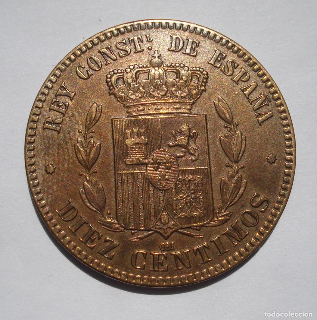 Monedas de Espa&ntilde;a: SPAIN 10 CENTIMOS 1878. ALFONSO XII. - Foto 4