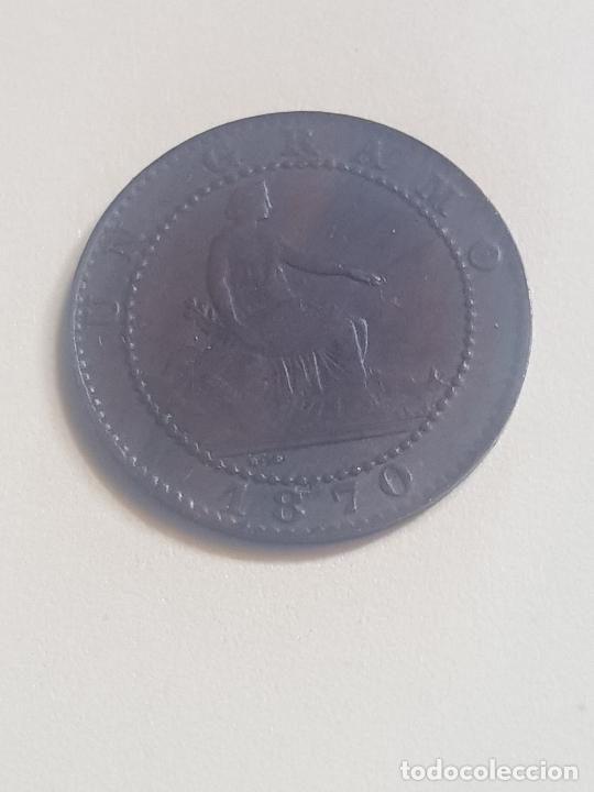 Monedas de Espa&ntilde;a: 1 CENTIMO 1870 GOBIERNO PROVISIONAL (no limpiada) - Foto 1