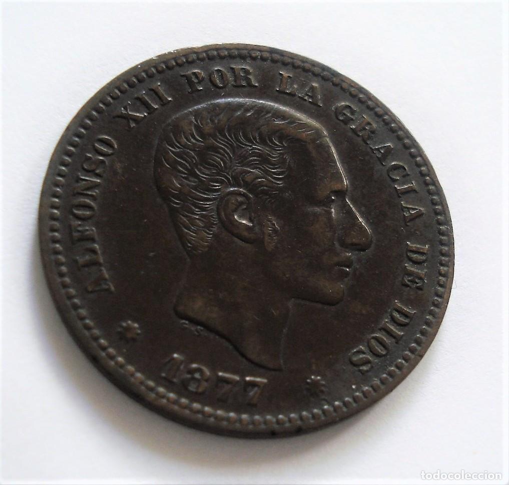 Monedas de Espa&ntilde;a: SPAIN 5 CENTIMOS 1877. ALFONSO XII. - Foto 1