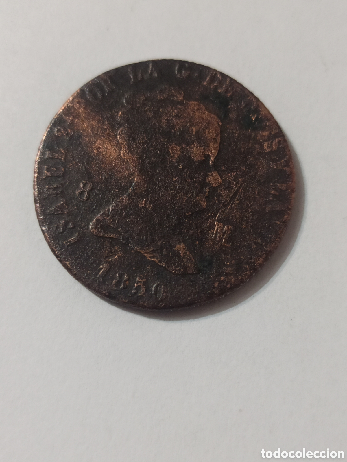 Monedas de Espa&ntilde;a: Moneda 8 maraved&iacute;s Isabel ll 1850 - Foto 1