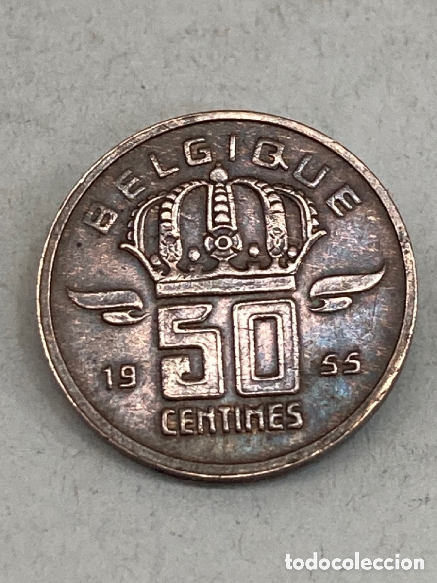 Monedas de Espa&ntilde;a: Moneda 50 c&eacute;ntimos 1955 B&eacute;lgica M19 - Foto 1