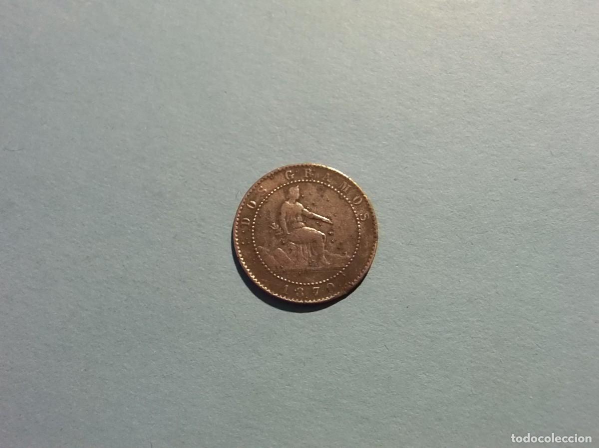 Monedas de Espa&ntilde;a: ESPA&Ntilde;A 2 C&Eacute;NTIMOS 1870. - Foto 2