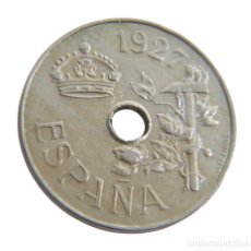 Monedas de España: 25 CÉNTIMOS 1927 . P•C-S. ALFONSO XIII. EBC +.