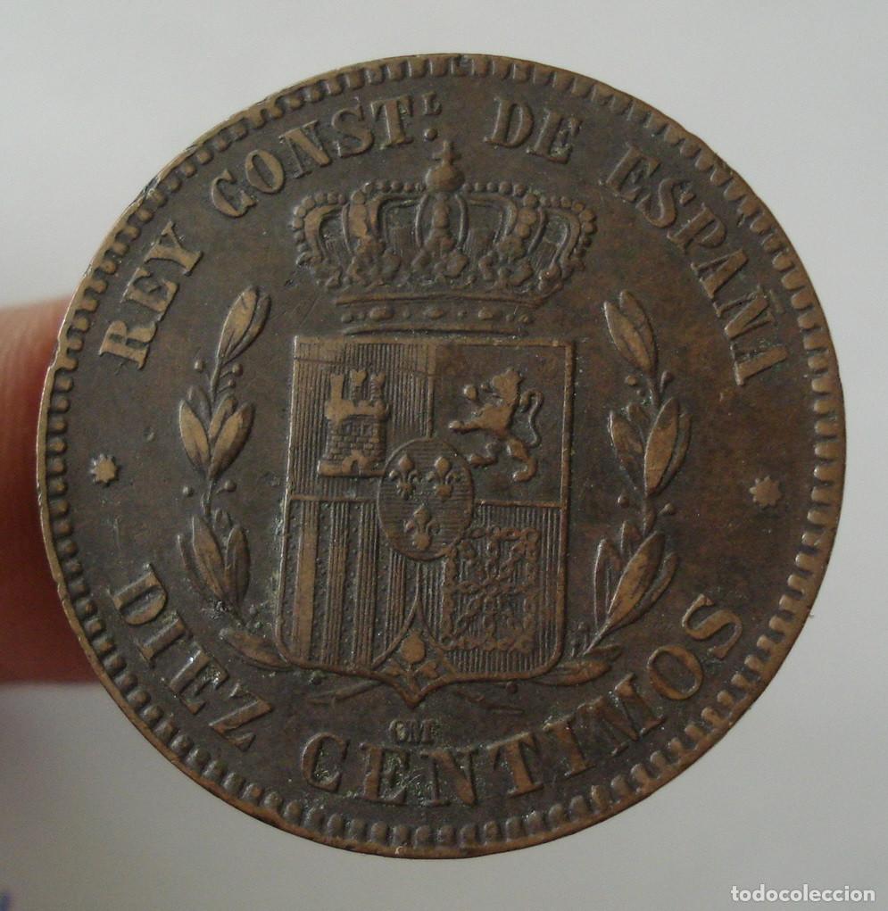 Monedas de Espa&ntilde;a: SPAIN 10 CENTIMOS 1878. ALFONSO XII. - Foto 2