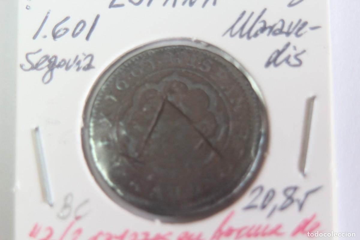Monedas de Espa&ntilde;a: Moneda de 8 maraved&iacute;s de 1601 SEGOVIA en BC - Foto 3