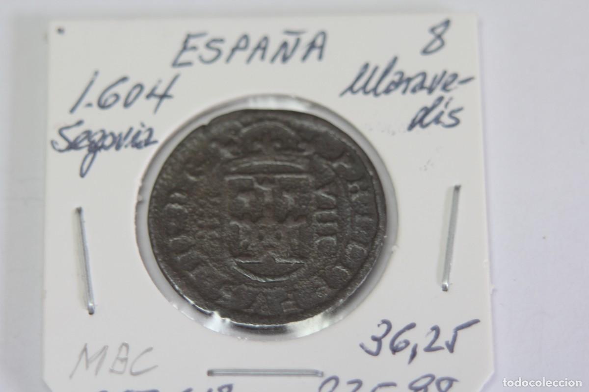 Monedas de Espa&ntilde;a: Moneda de 8 Maravedis de 1604 SEGOVIA en MBC - Foto 1