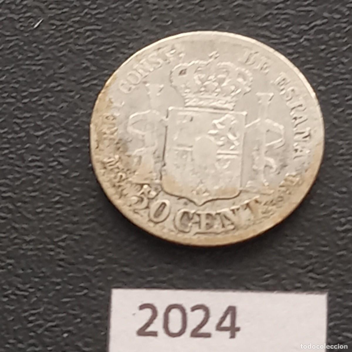 Monedas de Espa&ntilde;a: Espa&ntilde;a 50 c&eacute;ntimos 1885 - Foto 2