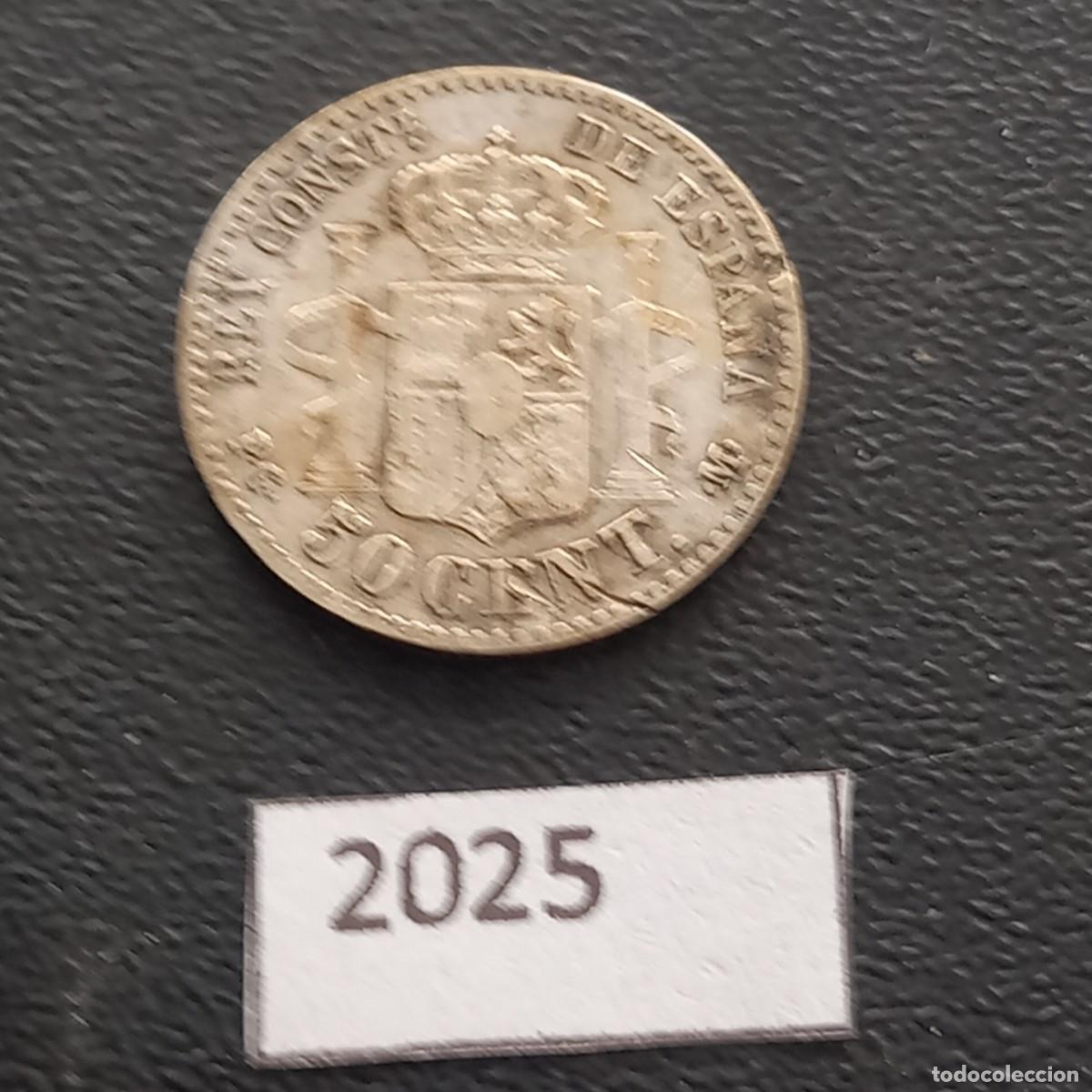 Monedas de Espa&ntilde;a: Espa&ntilde;a 50 c&eacute;ntimos 1892 - Foto 2