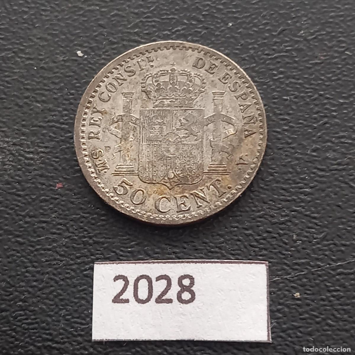 Monedas de Espa&ntilde;a: Espa&ntilde;a 50 c&eacute;ntimos 1904 - Foto 2